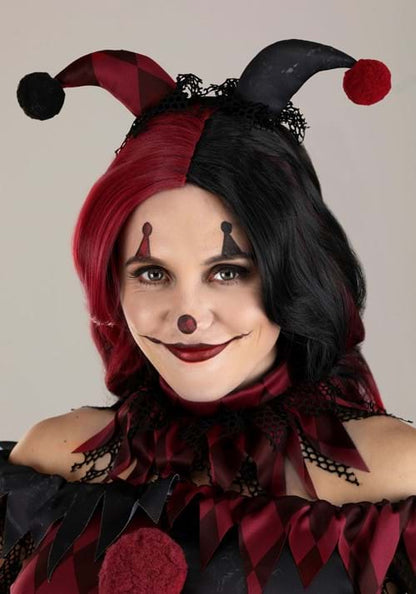 Plus Size Women's Jinxed Jester Clown Costume - US 9105