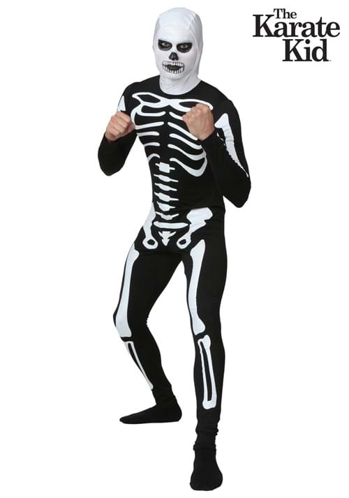 Adult's Plus Size Karate Kid Skeleton Suit Costume - US 8445