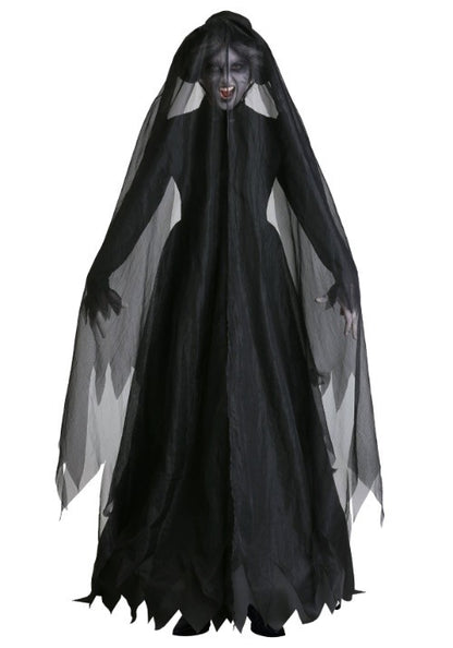 Lady in Black Plus Size Ghost Costume - US 6848