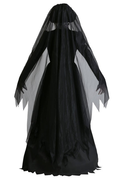 Lady in Black Plus Size Ghost Costume - US 6848
