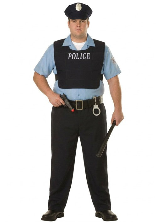 Plus Size Law Enforcement Officer Costume for Men - US 1126