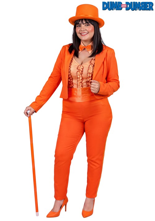 Plus Size Lloyd Christmas Orange Dumb and Dumber Costume for Women - US 3396
