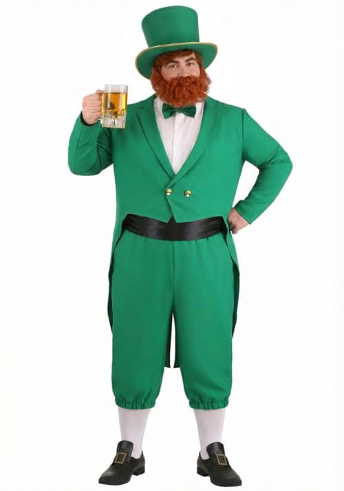 Men's Plus Size Lucky Leprechaun Costume - US 8909