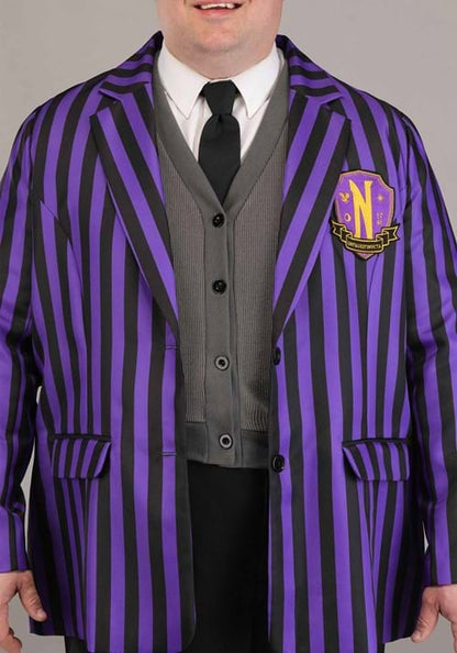 Plus Size Nevermore Academy Wednesday Costume Blazer for Men - US 4003