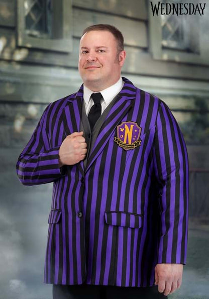 Plus Size Nevermore Academy Wednesday Costume Blazer for Men - US 4003