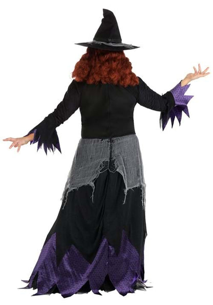 Women's Plus Size Midnight Purple Witch Costume - US 5744