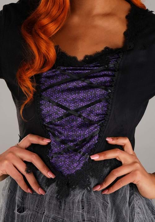 Women's Plus Size Midnight Purple Witch Costume - US 5744