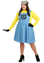 Women's Plus Size Minion Costume Dress - US 2865