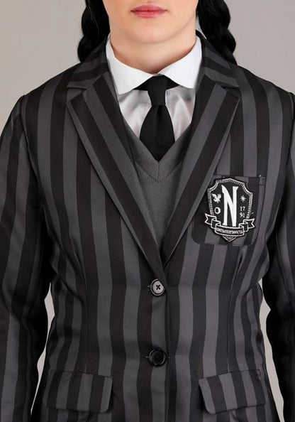Plus Size Deluxe Nevermore Academy Wednesday Women's Costume - US 7493