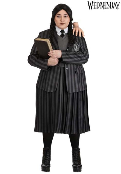 Plus Size Deluxe Nevermore Academy Wednesday Women's Costume - US 7493
