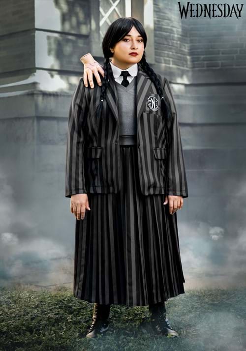 Plus Size Deluxe Nevermore Academy Wednesday Women's Costume - US 7493