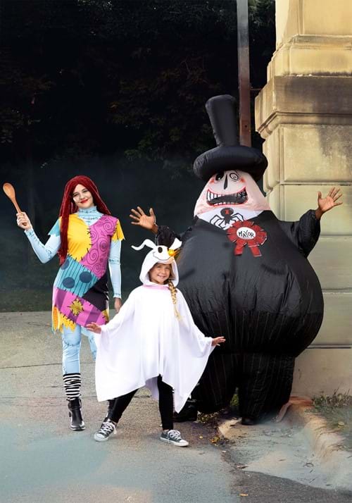Plus Size Nightmare Before Christmas Zero Costume Poncho for Adults - US 0475