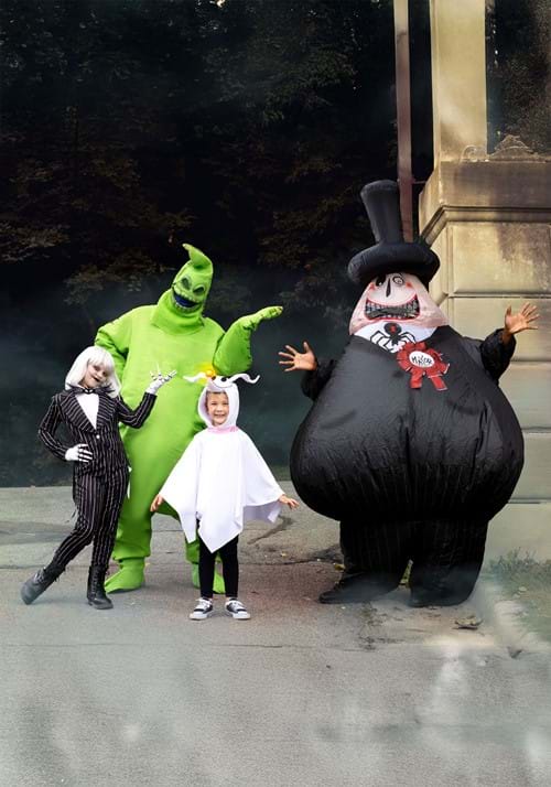 Plus Size Nightmare Before Christmas Zero Costume Poncho for Adults - US 0475