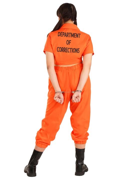 Women's Plus Size Orange Inmate Prisoner Costume - US 0063
