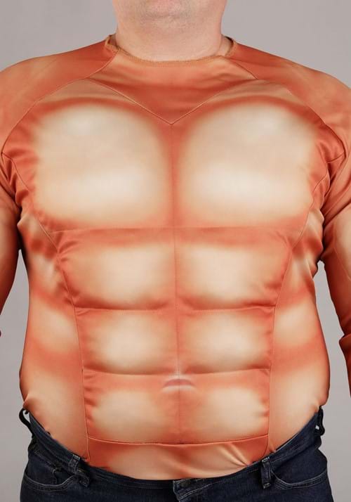 Plus Size Padded Muscle Costume Shirt for Adults - US 2264