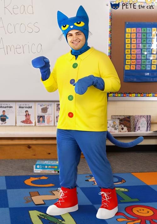 Plus Size Pete the Cat Costume for Adults - US 4884