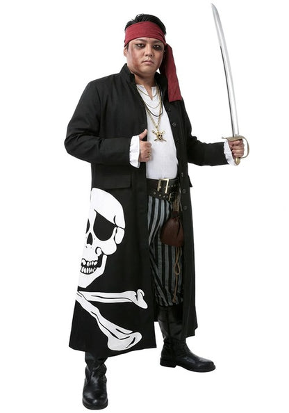 Men's Pirate Flag Captain Plus Size Costume - US 9586