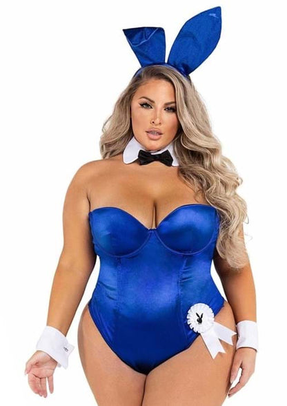 Playboy Plus Size Royal Blue Bunny Costume for Women - US 5990