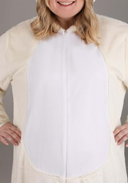 Plus Size Polar Bear Costume Onesie for Adults - US 0455