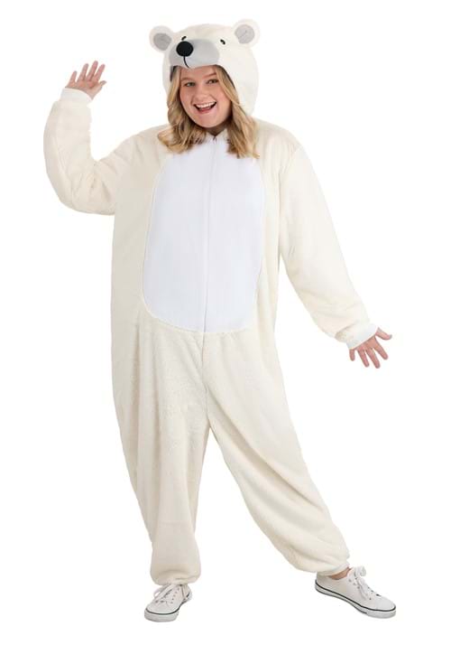 Plus Size Polar Bear Costume Onesie for Adults - US 0455