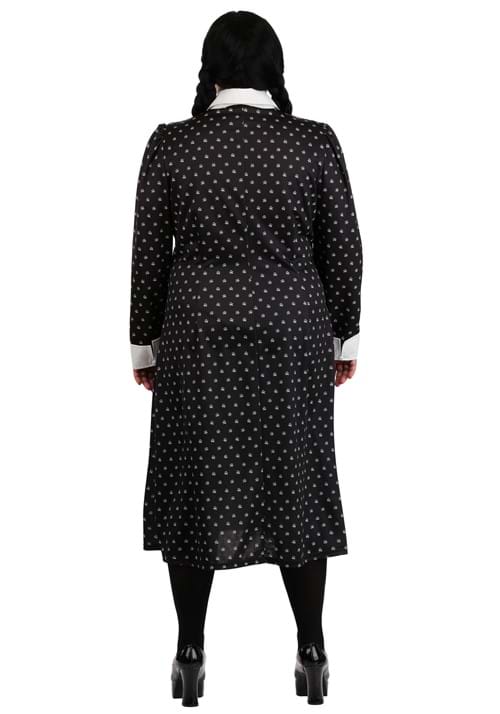 Plus Size Wednesday Addams Polka Dot Costume for Women - US 5870
