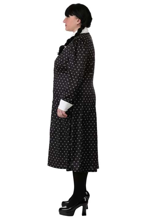 Plus Size Wednesday Addams Polka Dot Costume for Women - US 5870