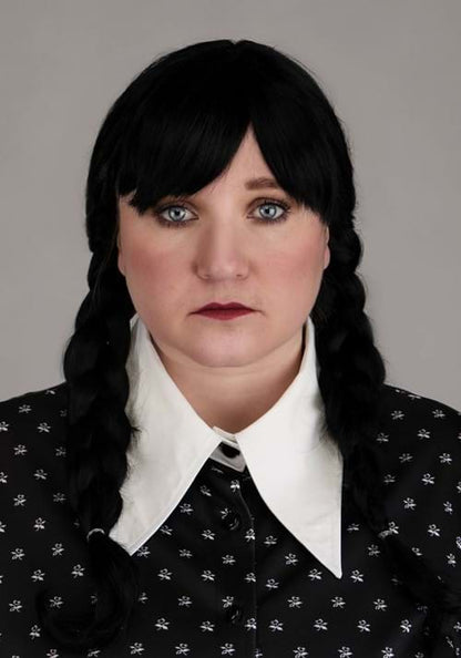 Plus Size Wednesday Addams Polka Dot Costume for Women - US 5870