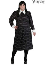 Plus Size Wednesday Addams Polka Dot Costume for Women - US 5870