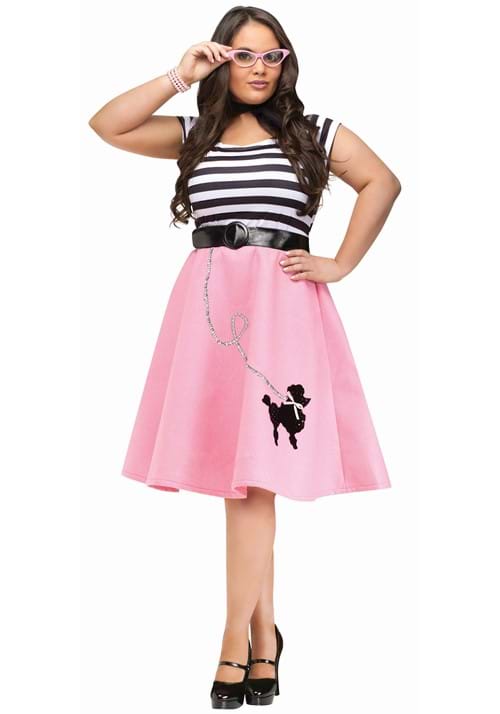 Plus Size Women's Poodle Skirt Dress Costume - US 2465