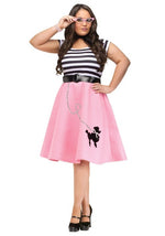 Plus Size Poodle Skirt Costume Dress for Women - US 6269