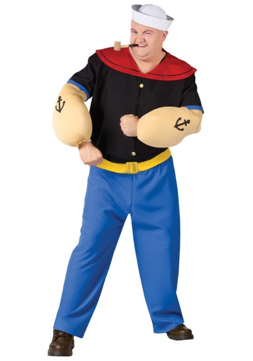 Men's Plus Size Popeye the Sailor Man Costume - US 2376