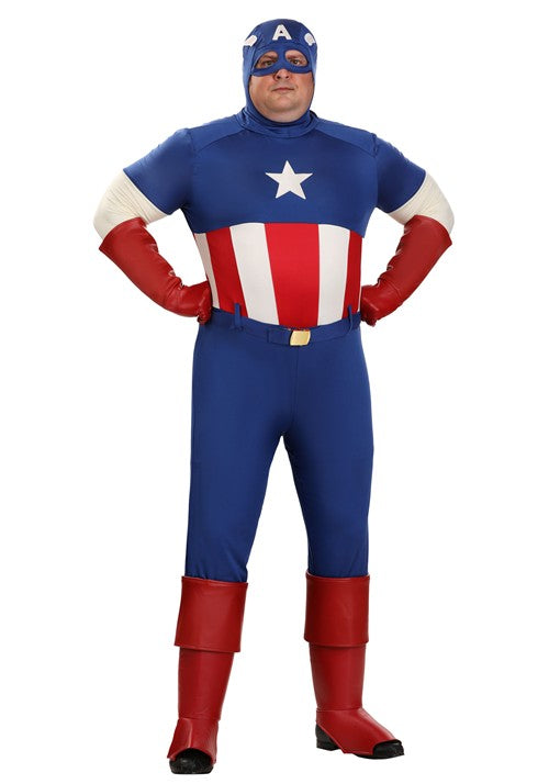 Men's Plus Size Premium Captain America Costume - US 5123