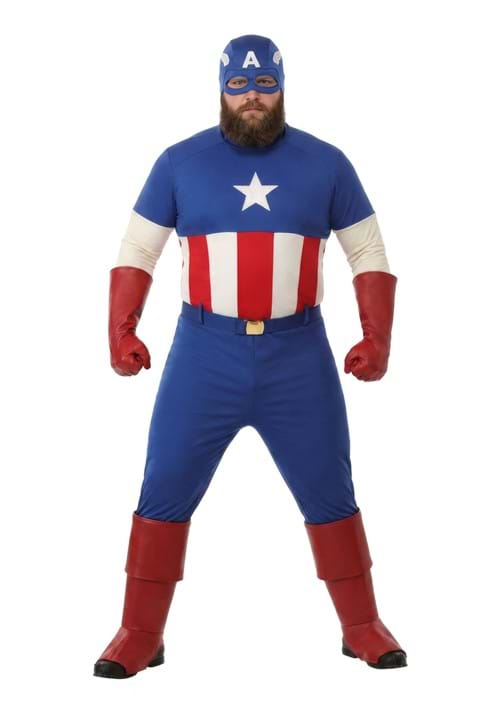 Men's Plus Size Premium Captain America Costume - US 5123