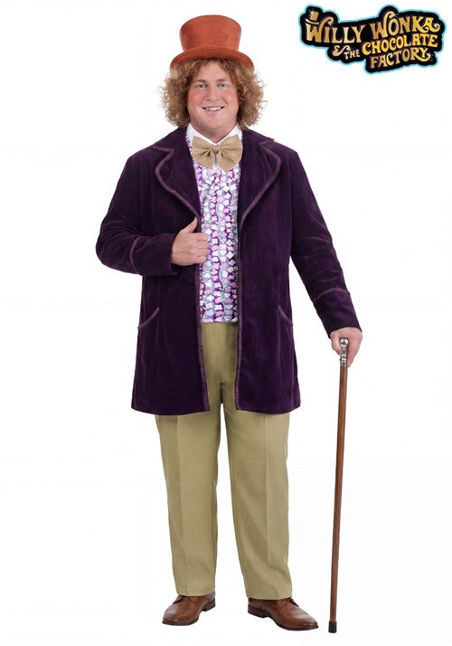 Plus Size Premium Willy Wonka and the Chocolate Factory Costume for Men - US 7394
