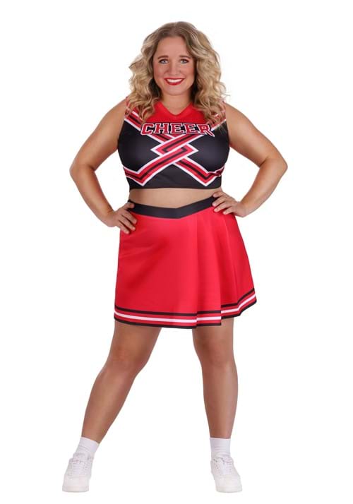 Plus Size Red Cheerleader Costume for Women - US 2055