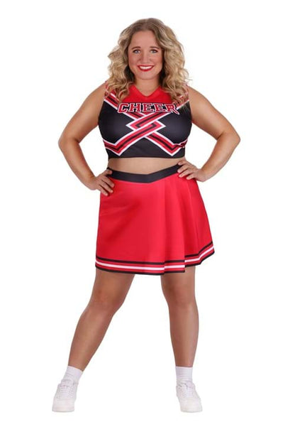 Plus Size Red Cheerleader Costume for Women - US 2055
