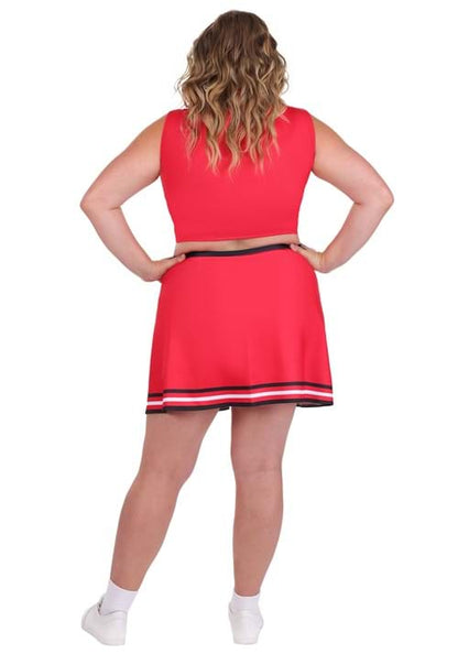 Plus Size Red Cheerleader Costume for Women - US 2055