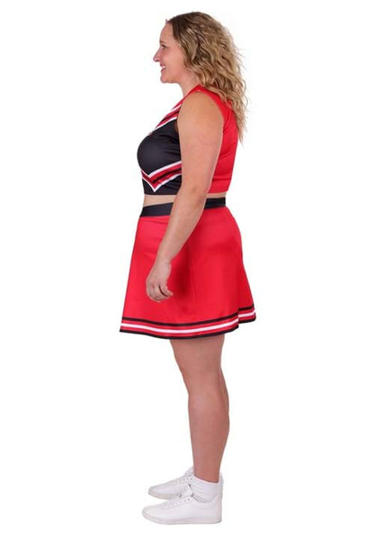 Plus Size Red Cheerleader Costume for Women - US 2055