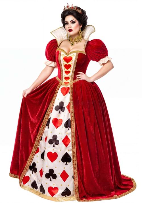 Plus Size Refined Queen of Hearts Costume for Women - US 4131