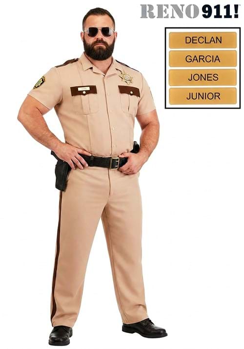 Plus Size Reno 911 Deputy Officer Costume for Men - US 7473