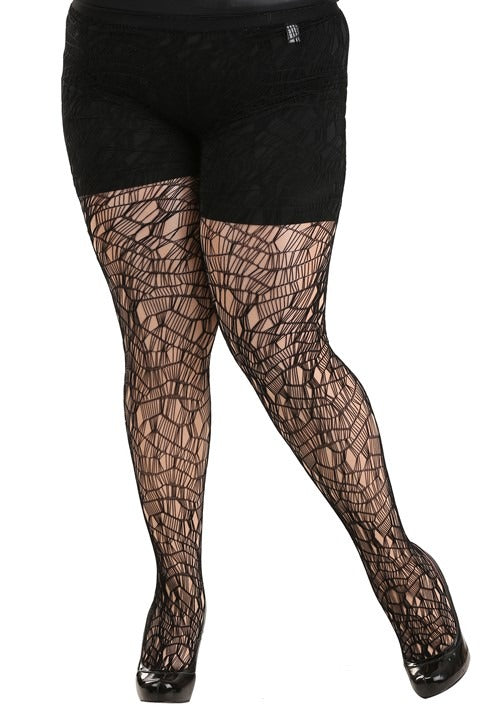 Plus Size Ripped Costume Tights for Women - US 6795