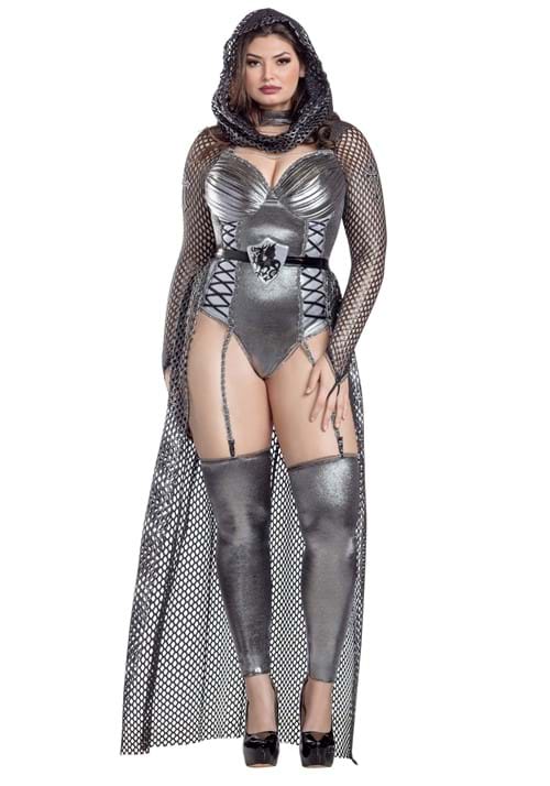 Plus Size Round Table Knight Costume for Women - US 7893