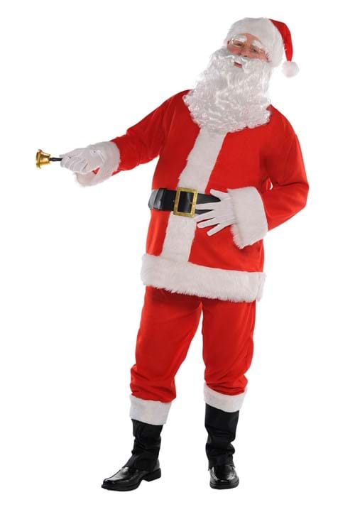 Plus Size Seasonal Santa Suit Pullover Costume for Men - US 5283