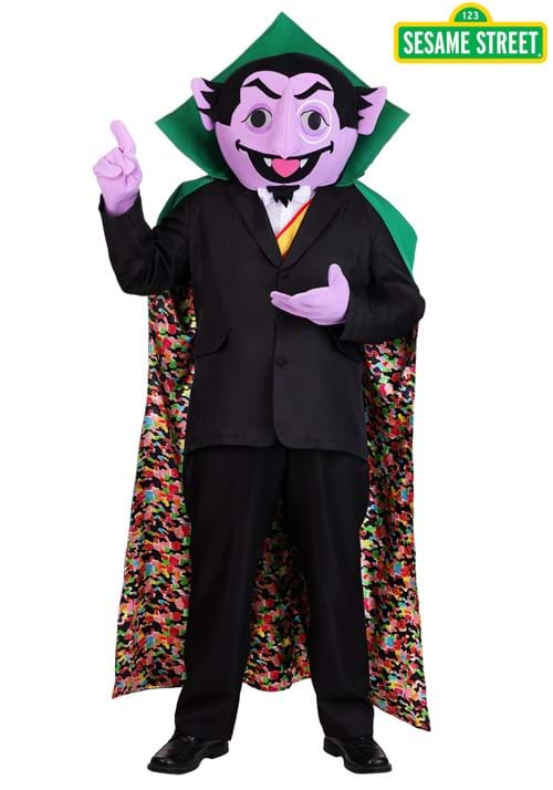 Plus Size Sesame Street Count von Count Mascot Costume for Men - US 3124