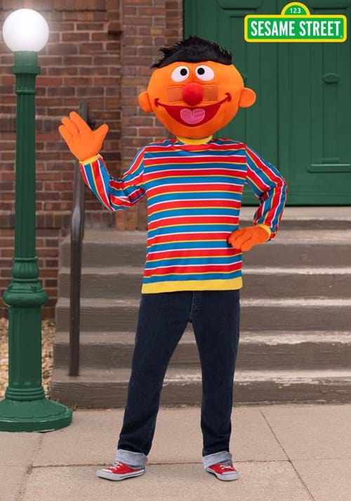 Plus Size Sesame Street Ernie Mascot Costume for Men - US 1345