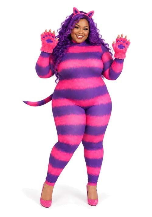 Plus Size Sexy Cheshire Cat Bodysuit Women's Costume - US 9332