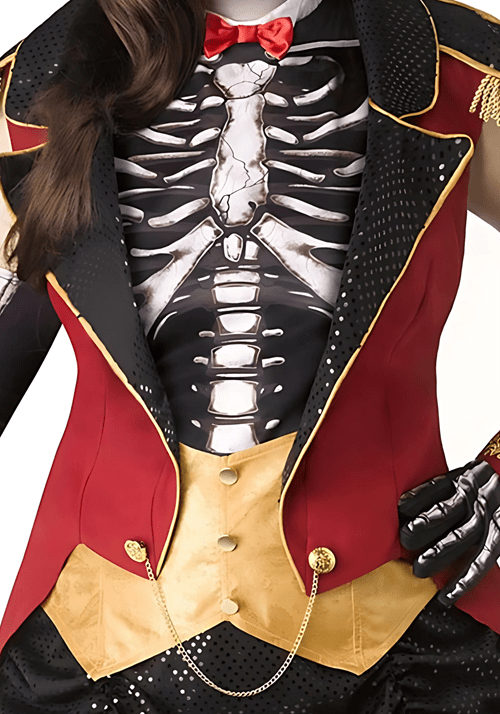 Women's Plus Size Skeleton Ringmistress Costume - US 6103
