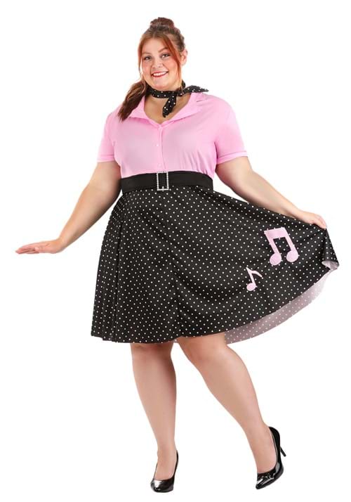 Plus Size Sock Hop Cutie Women's Costume Dress - US 6178