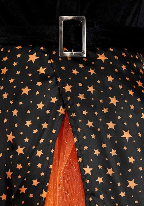 Women's Plus Size Sparkling Orange Witch Costume Dress - US 8448