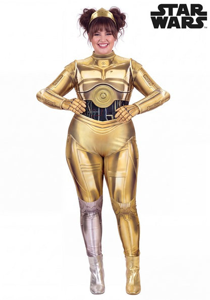 Plus Size Star Wars C3PO Costume for Women - US 7119